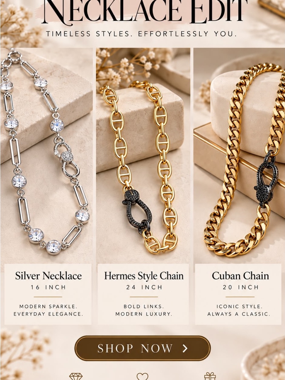Gold Cuban Chain Necklace with Black Clasp - Timeless Women’s Jewelry